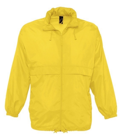 Veste coupe-vent imperméable unisexe jaune