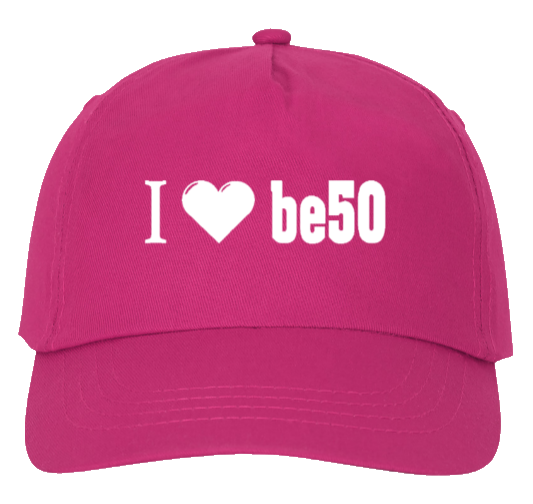 Casquette adulte rose - I love be50