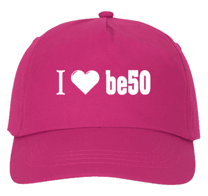 Casquette adulte rose - I love be50