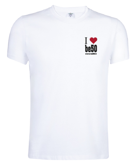 Tee-shirt blanc unisexe - série I love be50