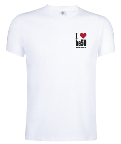 Tee-shirt blanc unisexe - série I love be50