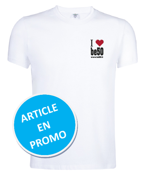 Tee-shirt blanc unisexe - série I love be50