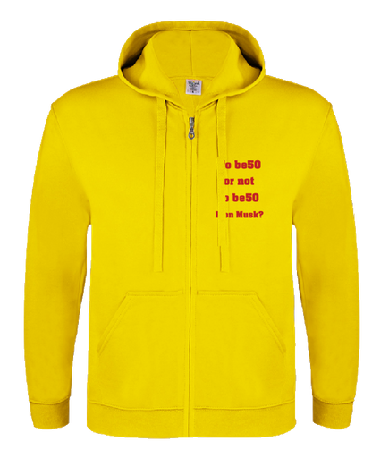 Série limitée Sweat-shirt unisexe à capuche jaune avec zip - Série To be50 (impression recto)